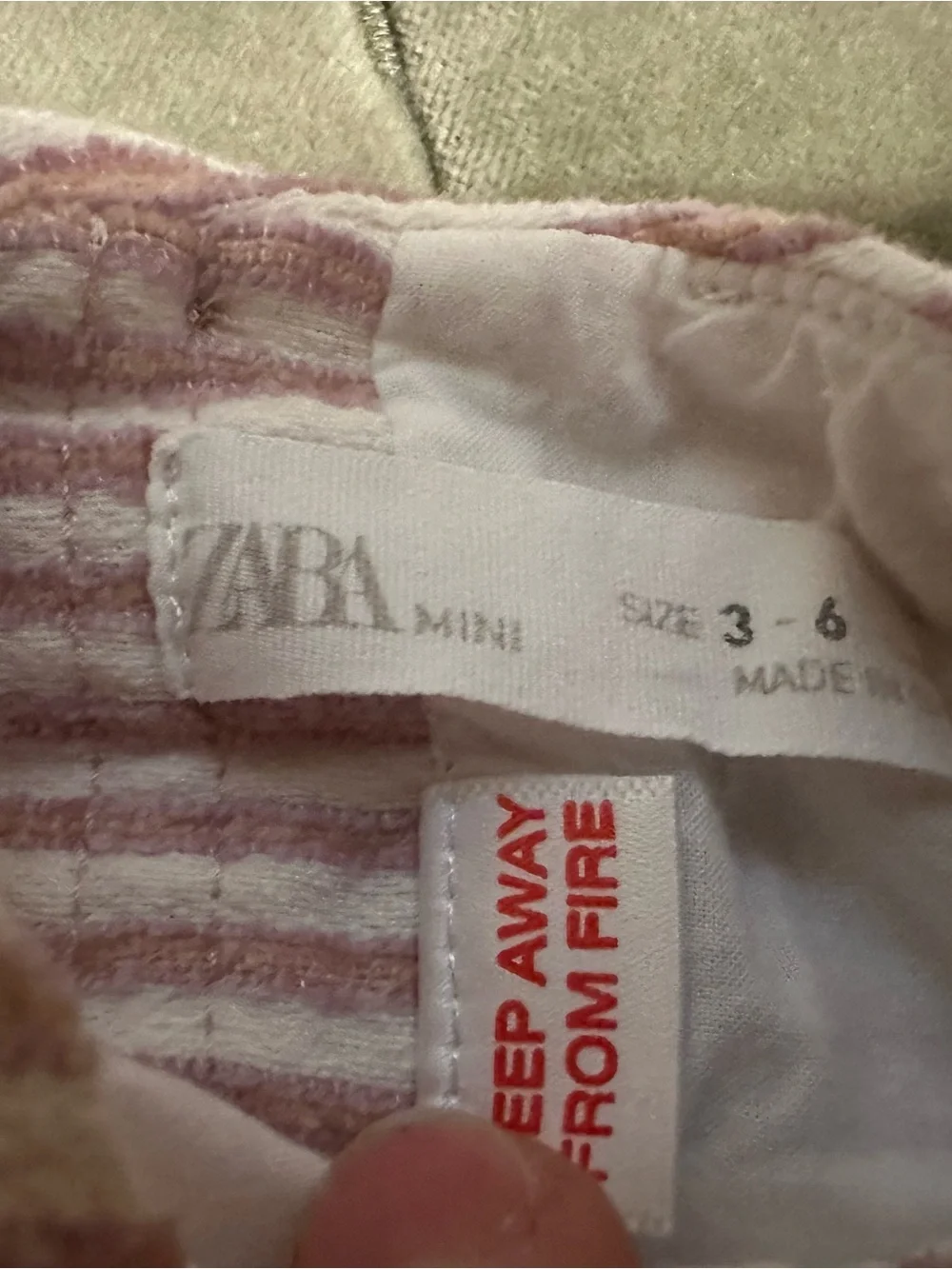 Lot of baby girl clothes, Zara Pink and White Striped Baby Dress, H&M and more.